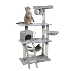 140 CM Grey Cat Scratching Post - Tree - Tower