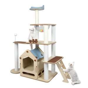 PaWz Cat Tree Scratching Post Scratcher Cats Tower Wood Condo Toys House 138cm