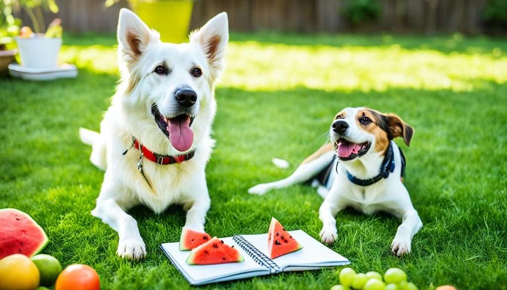 Monitoring dog's response to fruits