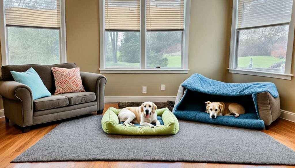 comfortable environment for senior dogs