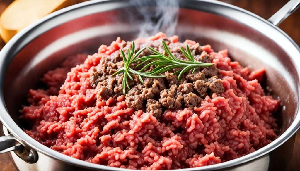 cooked ground beef for dogs