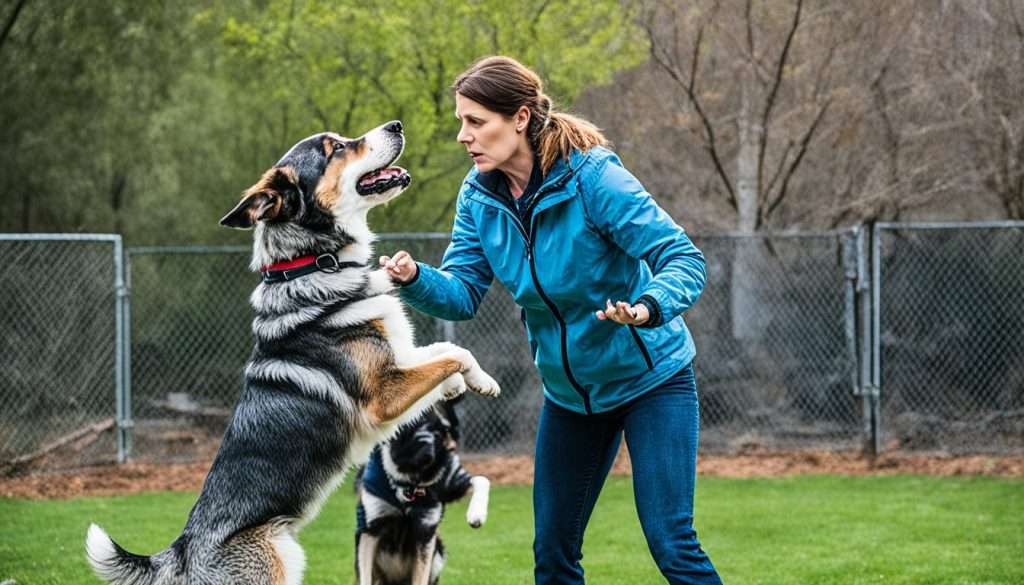 safely approach an aggressive dog