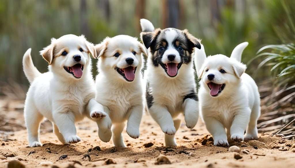 socializing puppies outdoors