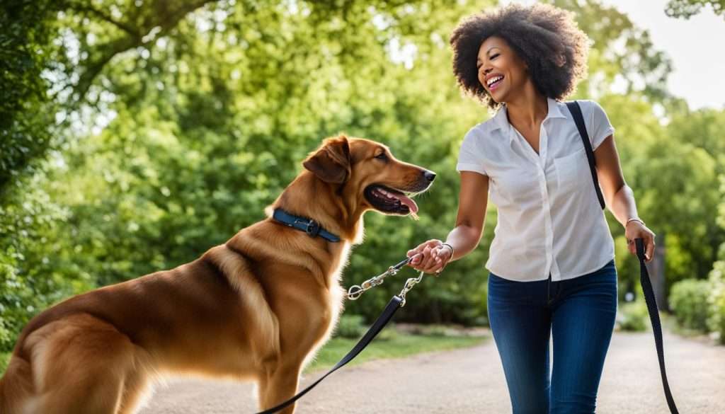 teaching dogs to not pull on the leash